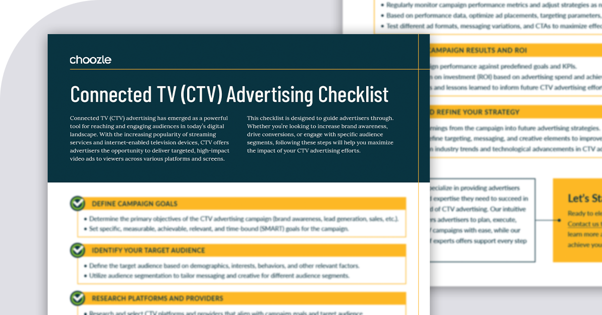 Connected TV (CTV) Advertising Checklist