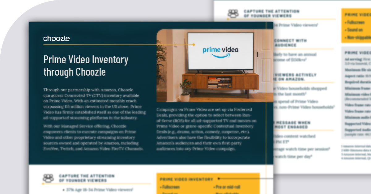 Prime Video Inventory through Choozle	