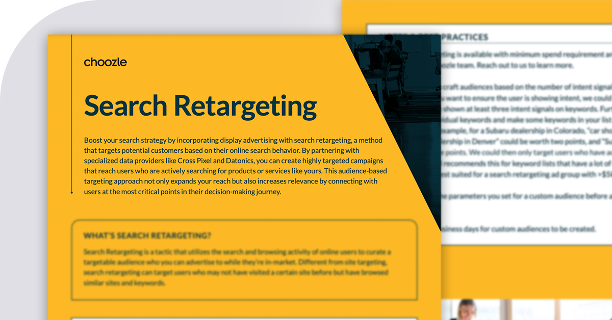 Search Retargeting Overview